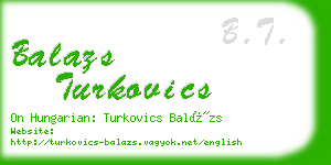 balazs turkovics business card